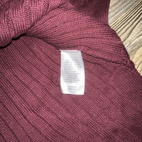 OPEN EDIT Asymmetric V-neck Tunic Sweater In Burgundy. Size XL. NWOT. 12 - Picture 7 of 11